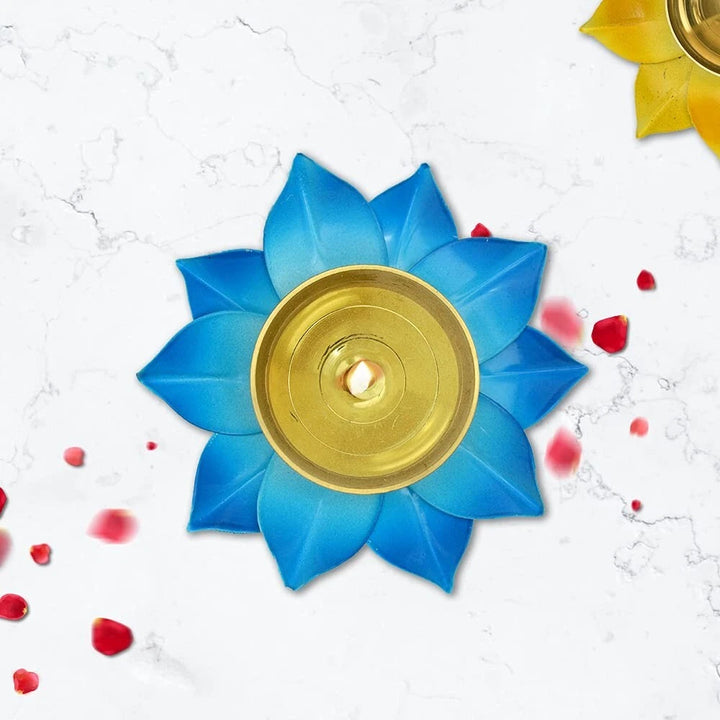 Brass Lotus Flower Home Decoration Diya for Pooja and Home Decoration