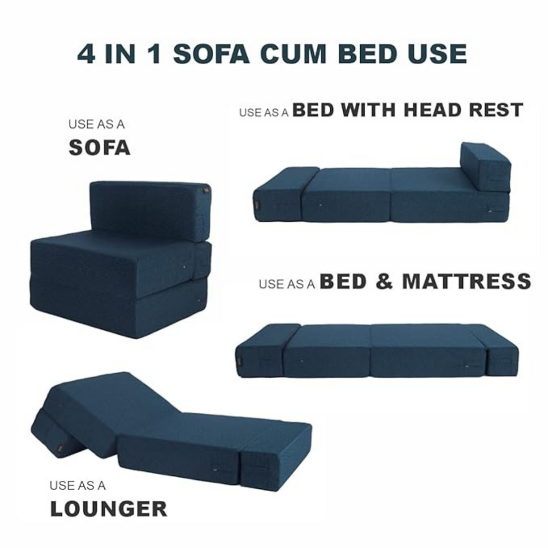 Folding Sofa Cum Bed (2.5 x 6)