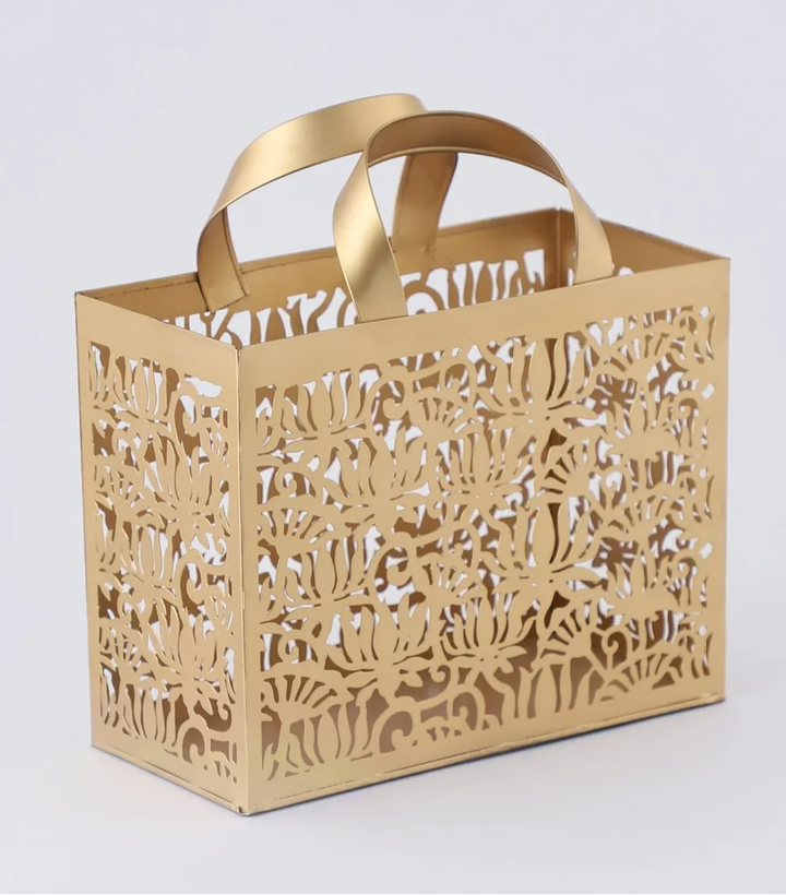 Golden Reusable Gift Bags Ideal for Wedding Return Gifts & Birthday Gifting