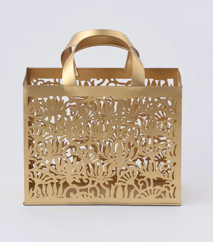 Golden Reusable Gift Bags Ideal for Wedding Return Gifts & Birthday Gifting