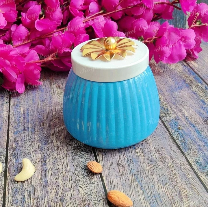 Metal Dry Fruit Jar Storage Container set of 2