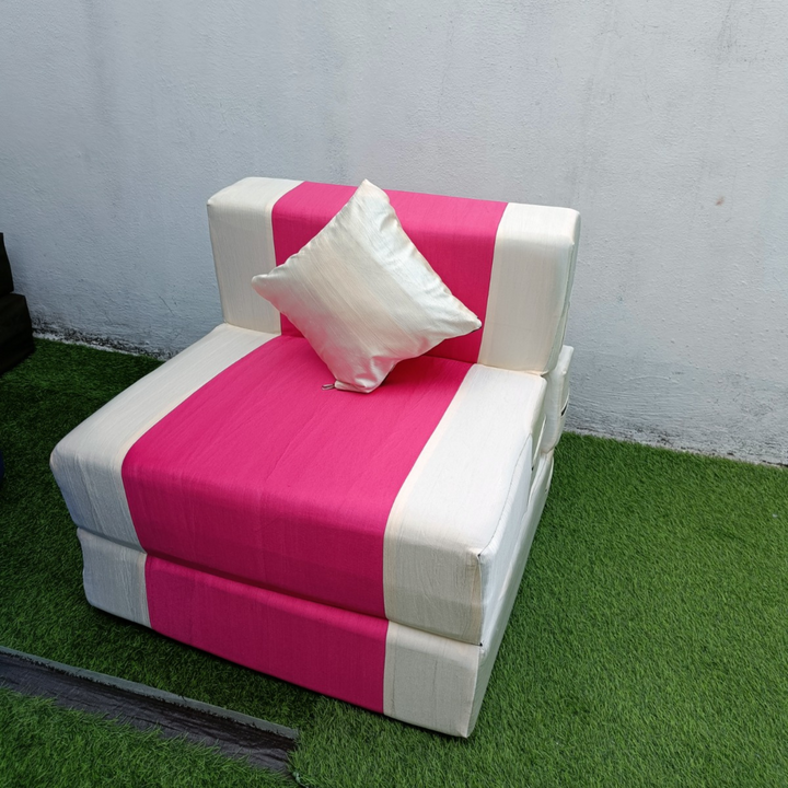 Folding Sofa Cum Bed White (2.5 x 6)