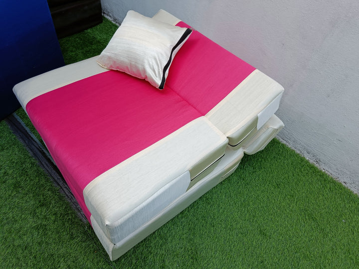 Folding Sofa Cum Bed White (2.5 x 6)