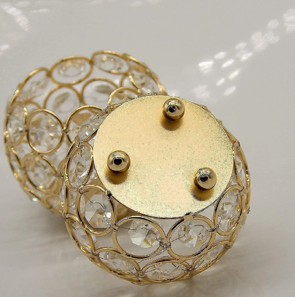 Bowl Crystal Tea Light Candle Holder for Diwali Gift