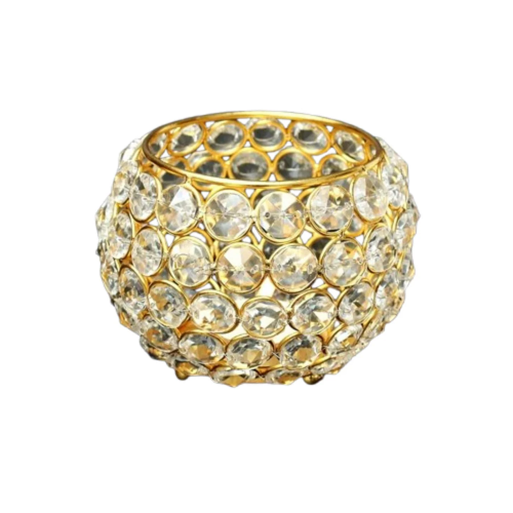 Bowl Crystal Tea Light Candle Holder for Diwali Gift